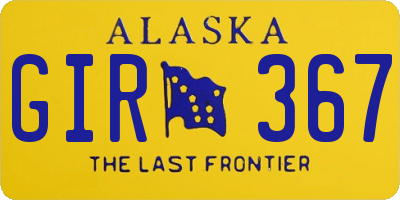 AK license plate GIR367