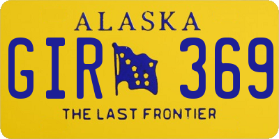 AK license plate GIR369