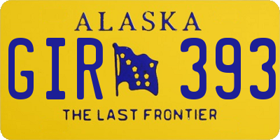 AK license plate GIR393