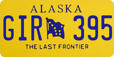 AK license plate GIR395