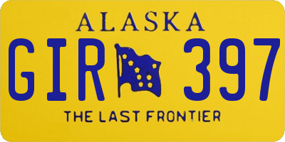 AK license plate GIR397