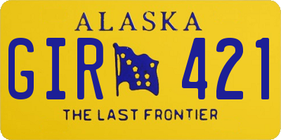 AK license plate GIR421