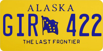 AK license plate GIR422