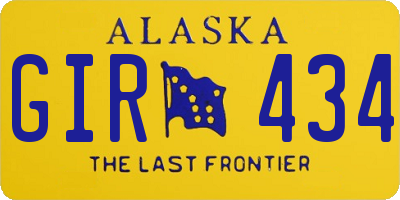 AK license plate GIR434