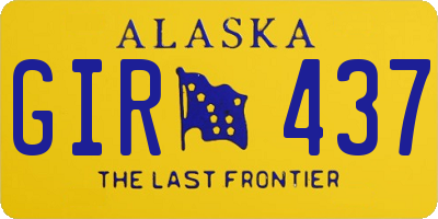AK license plate GIR437