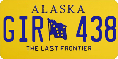 AK license plate GIR438