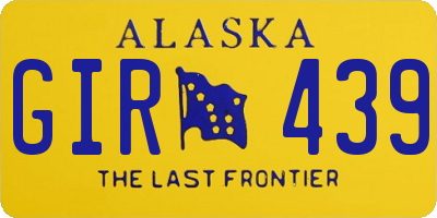 AK license plate GIR439