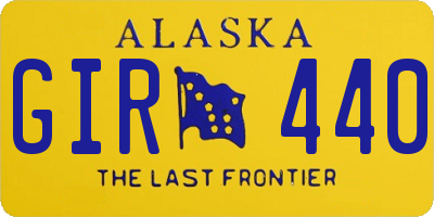 AK license plate GIR440