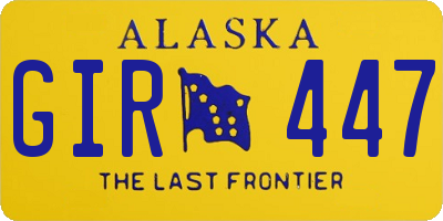 AK license plate GIR447