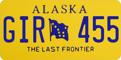 AK license plate GIR455