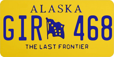 AK license plate GIR468