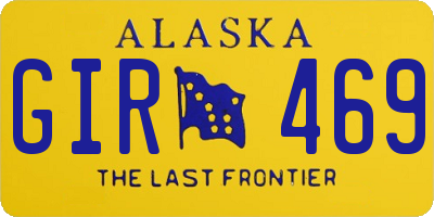 AK license plate GIR469