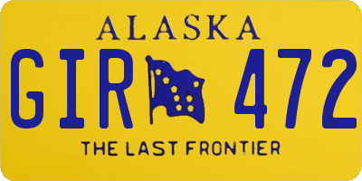 AK license plate GIR472