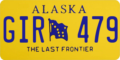 AK license plate GIR479