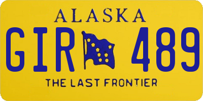 AK license plate GIR489