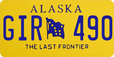 AK license plate GIR490