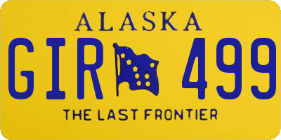 AK license plate GIR499
