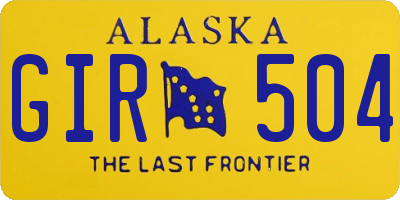 AK license plate GIR504