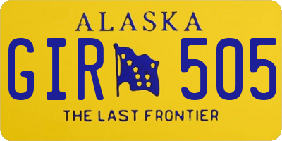 AK license plate GIR505