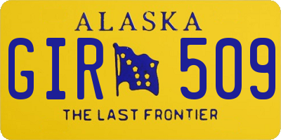 AK license plate GIR509