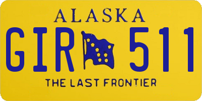 AK license plate GIR511