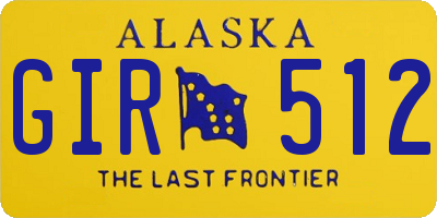 AK license plate GIR512