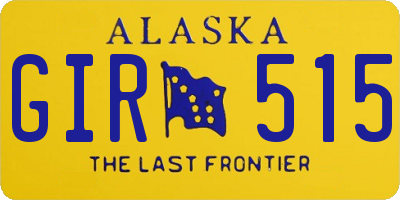 AK license plate GIR515