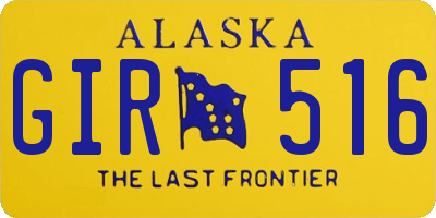 AK license plate GIR516
