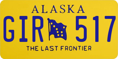 AK license plate GIR517
