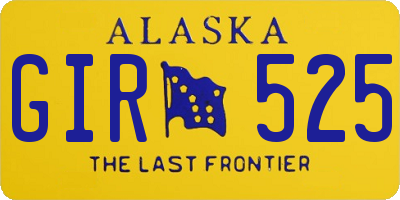 AK license plate GIR525