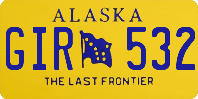 AK license plate GIR532