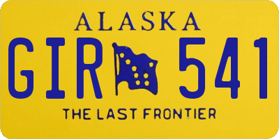 AK license plate GIR541