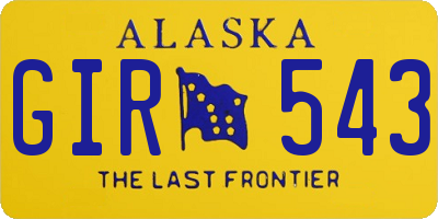 AK license plate GIR543