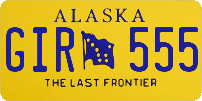 AK license plate GIR555