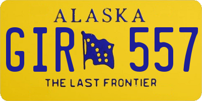 AK license plate GIR557