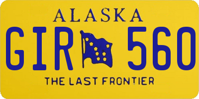AK license plate GIR560