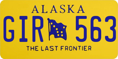 AK license plate GIR563