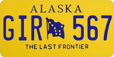 AK license plate GIR567