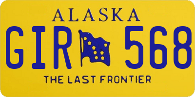 AK license plate GIR568