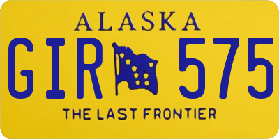 AK license plate GIR575