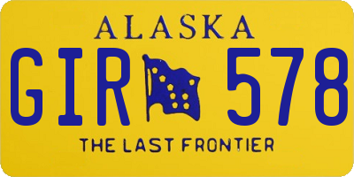 AK license plate GIR578