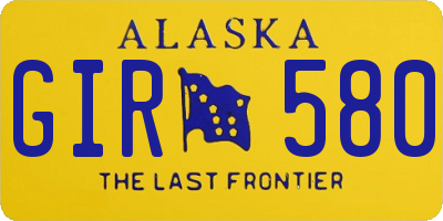 AK license plate GIR580