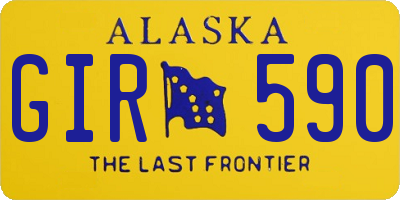 AK license plate GIR590