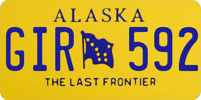AK license plate GIR592