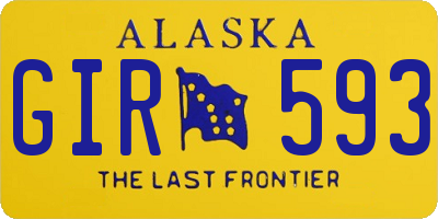 AK license plate GIR593