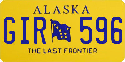 AK license plate GIR596