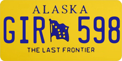 AK license plate GIR598