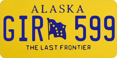 AK license plate GIR599
