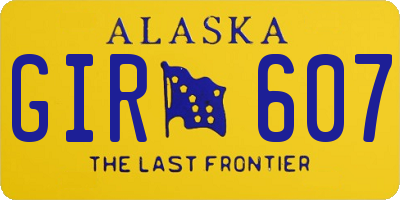 AK license plate GIR607