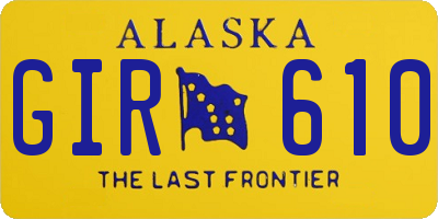 AK license plate GIR610